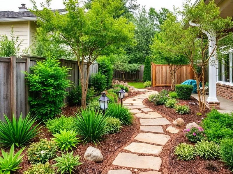 Landscaping installation Utah backyard with fresh sod and plantings
